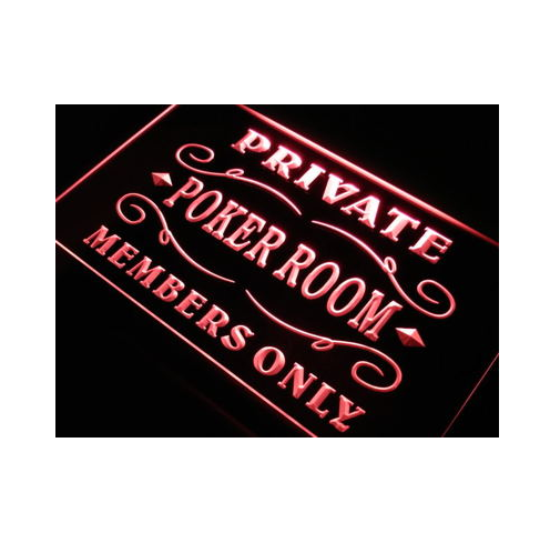 Private Poker Room Member Room Neon Light