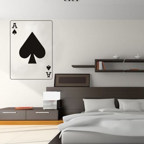 Removable Home Decor Poker Ace Of Spades Wall Stickers