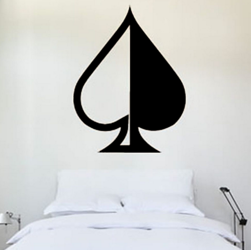 Ace Of Spades Wall Sticker Vinyl Removable Poker