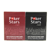 Wine red and black plastic playing cards poker stars