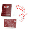 Wine red and black plastic playing cards poker stars