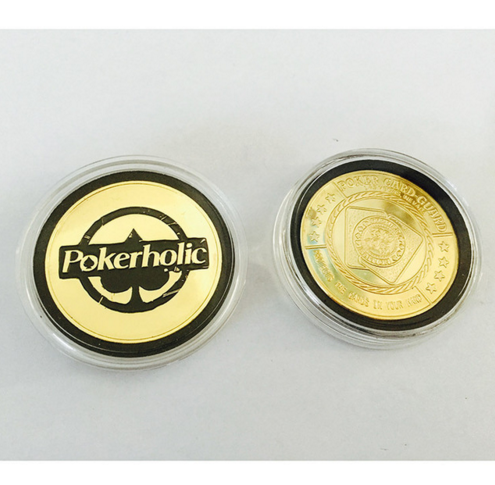 Pokerholic Black&Gold Design Casino Souvenir Coin