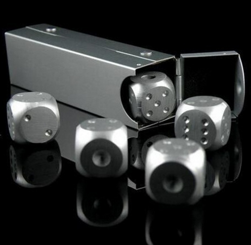 Aluminium Alloy Poker Silver Color Solid Dominoes