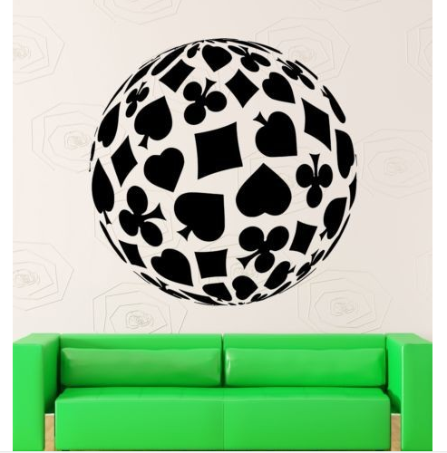 Casino Poker Cards Gambling Coolest Wall Sticker